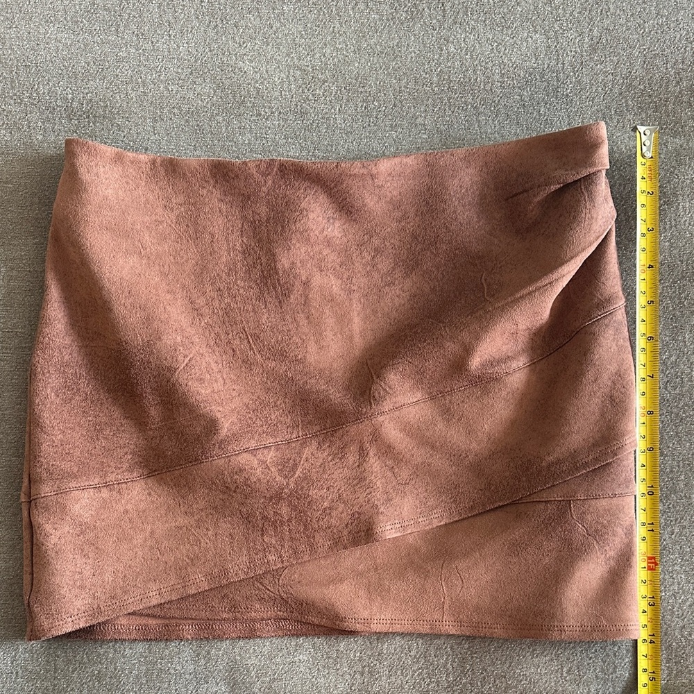 Free People Tan Wrap Mini Skirt - Picture 4 of 7